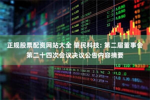正规股票配资网站大全 肇民科技: 第二届董事会第二十四次会议决议公告内容摘要
